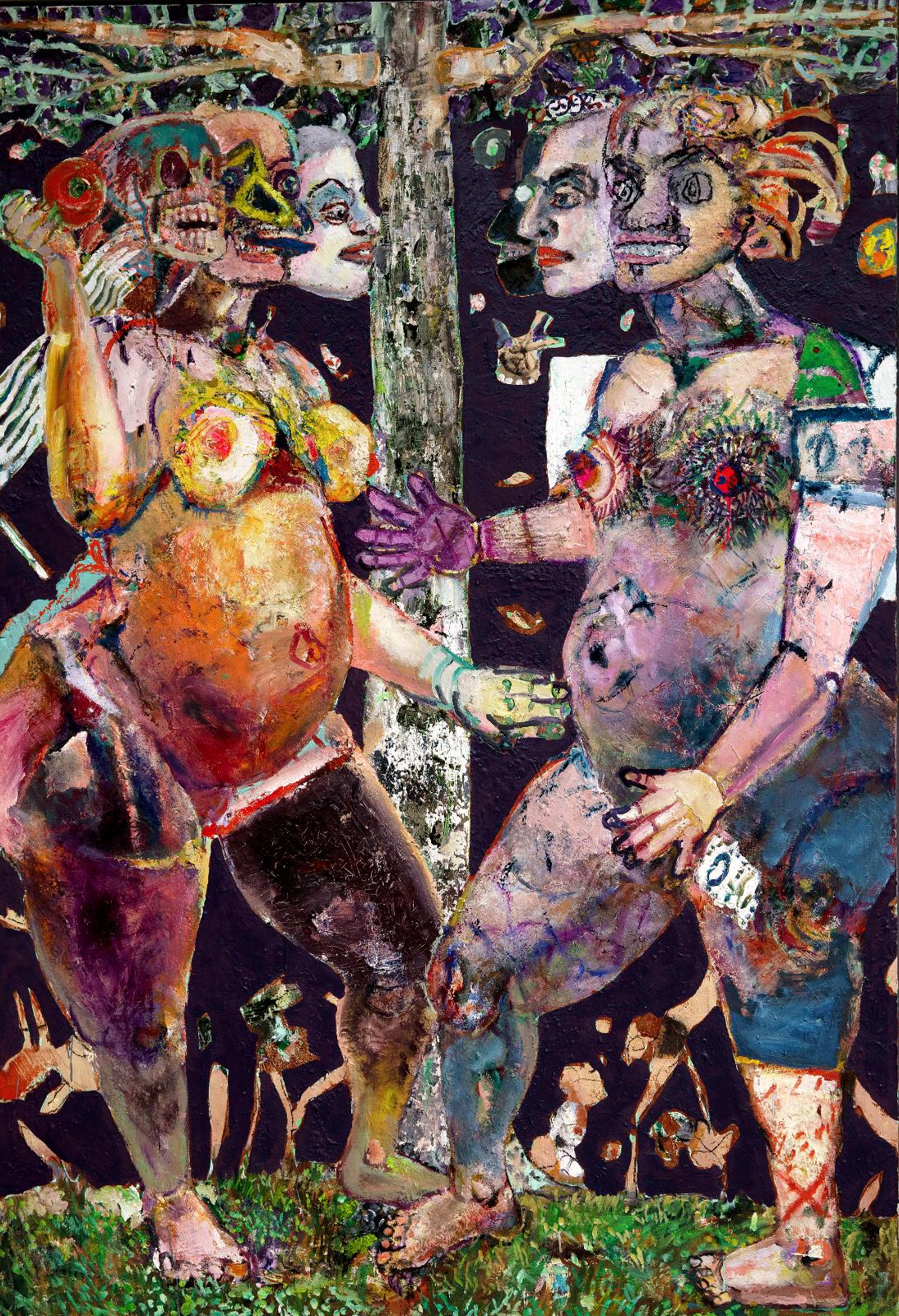 Werner Liebmann, Apfelbaum, 2023, Öl auf Leinwand, 197 cm x 142 cm, Preis auf Anfrage, Galerie Cyprian Brenner