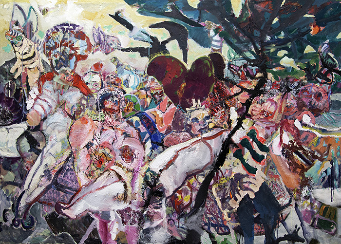 Werner Liebmann , der park , 2013 , Öl auf Leinwand , 150 cm x 210 cm , Preis auf Anfrage Galerie Cyprian Brenner