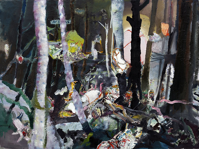 Werner Liebmann , der wald , 2012 , Öl auf Leinwand , 90 x 120 cm , verkauft!, Galerie Cyprian Brenner