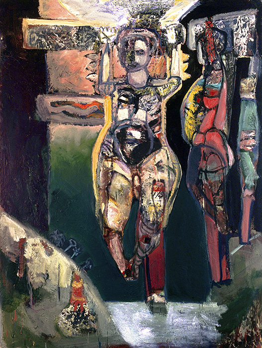 Werner Liebmann kreuzigung , 1998 , Öl auf Leinwand , 200 cm x 150 cm Galerie Cyprian Brenner