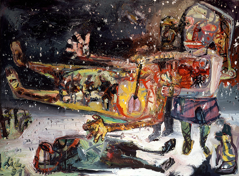Werner Liebmann winterbild , 1992 , Öl auf Leinwand , 150 cm x 200 cm , verkauft!, Galerie Cyprian Brenner