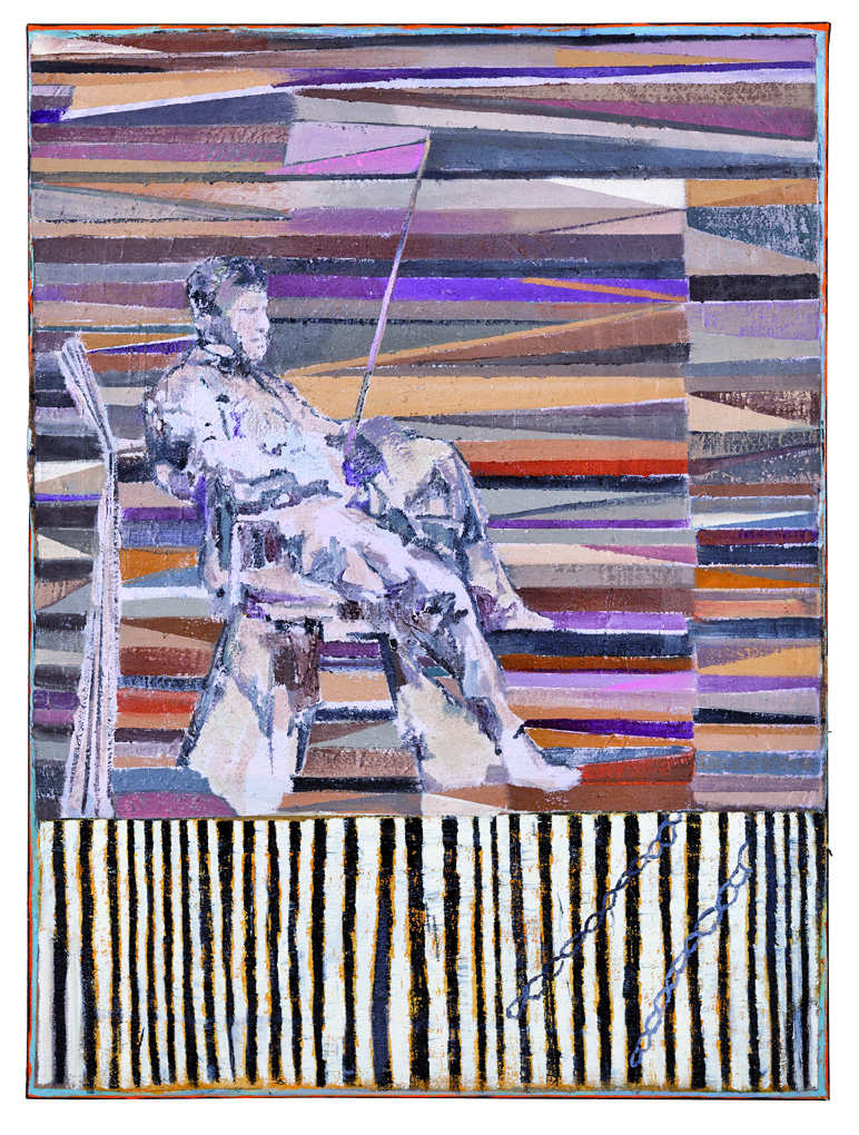 Christofer Kochs, Absolvent der Stille, Öl auf, gefalt. Leinwand, 120 x 100 cm, Preis auf Anfrage, koc009kü