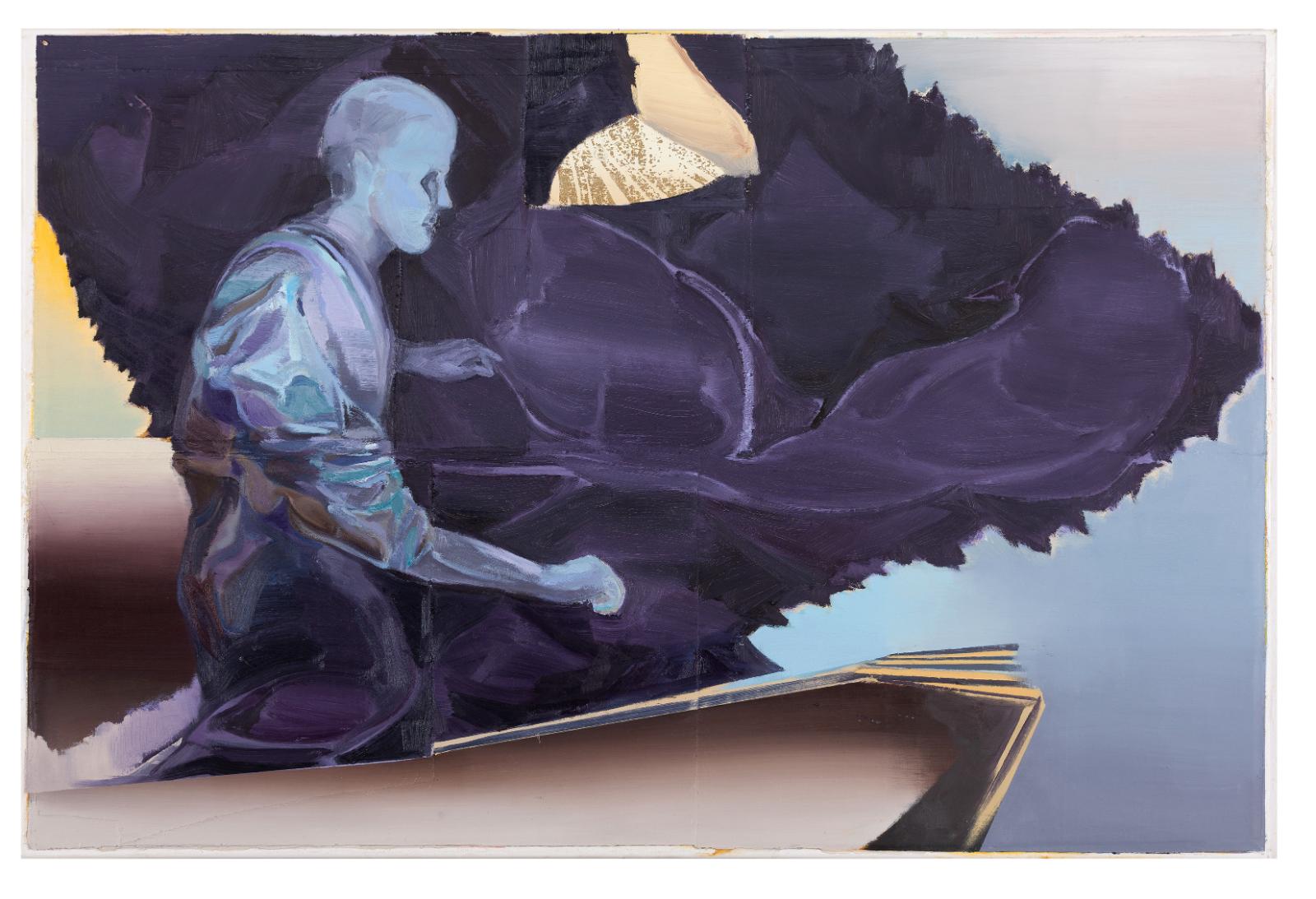 Christofer Kochs, Die Rückseite der Wirklichkeit, 2021, Öl auf gefalteter Leinwand, 80 x 120 cm, Preis auf Anfrage