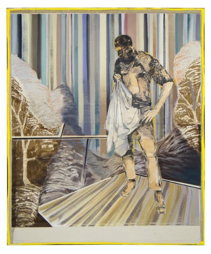 Christofer Kochs, Erfindung der Wirklichkeit, 2017, Öl auf, gefalt. Leinwand, 120 x 100 cm, Preis auf Anfrage, koc001le