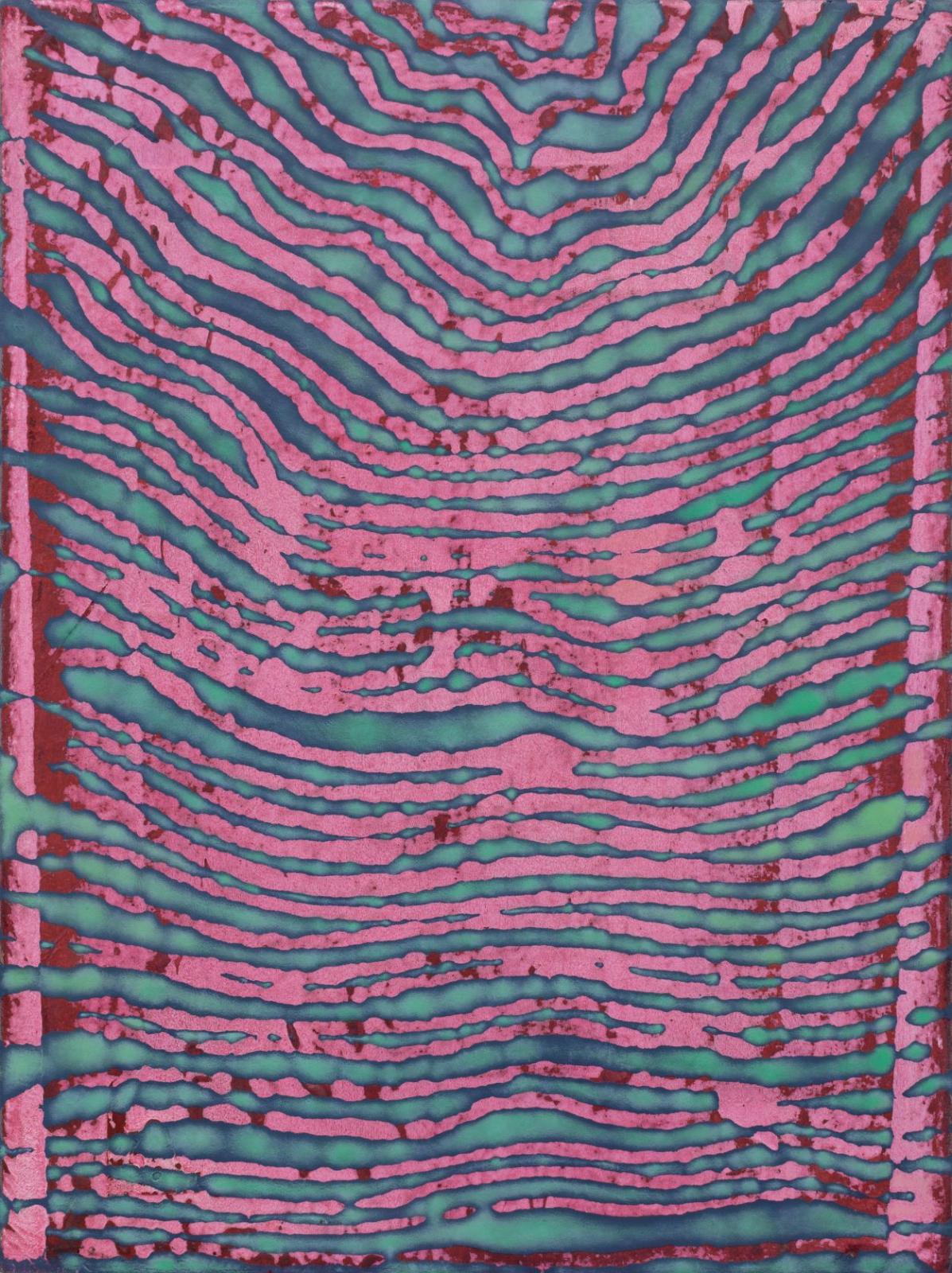 Philipp Zörndlein, Flieder, 2020, Öl, Lack, Tusche und Acryl auf Holz, 40 x 30 cm, Preis auf Anfrage