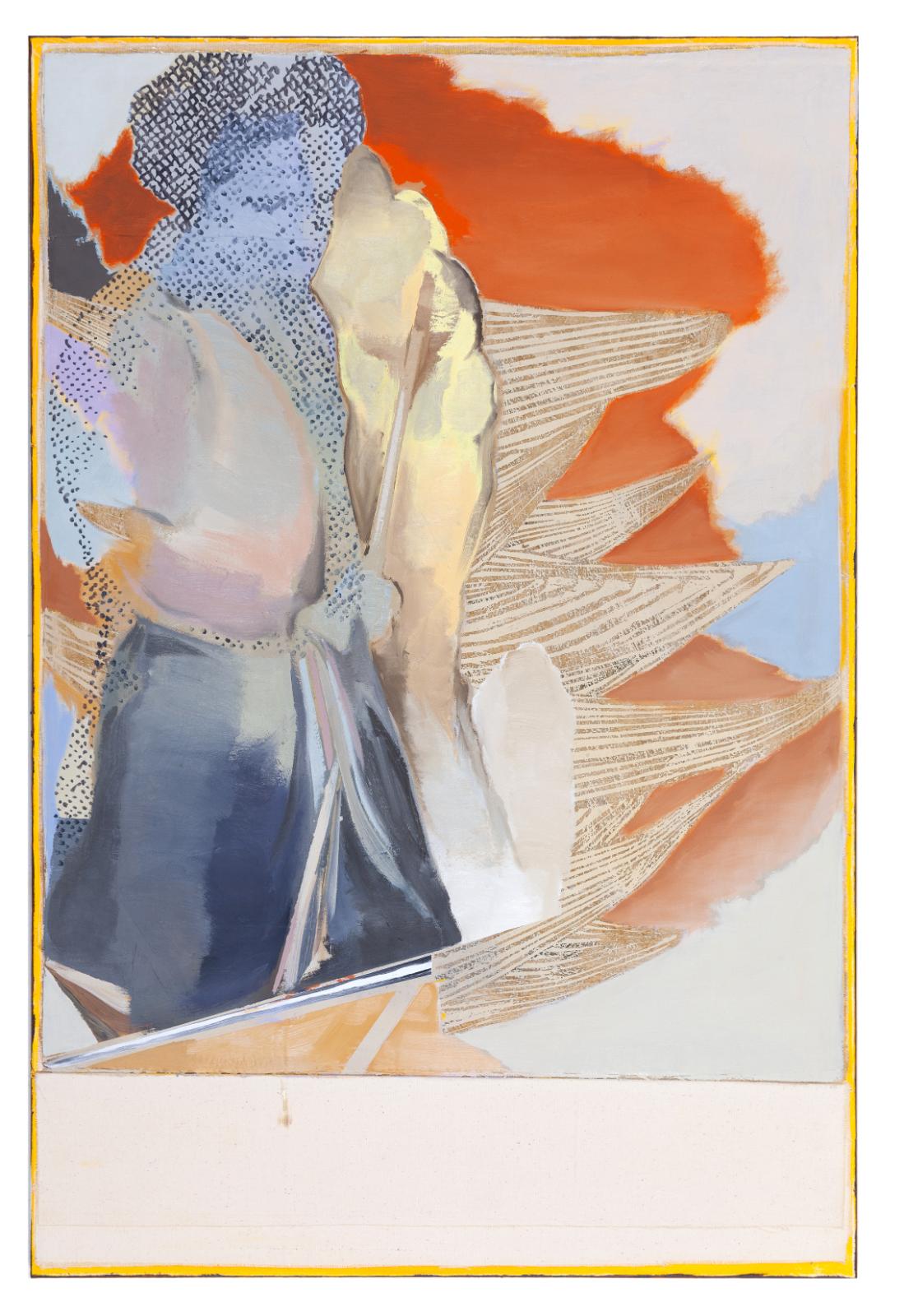 Christofer Kochs, Gefühlte Wahrheit, 2019, Öl auf gefalteter Leinwand, 120 x 80 cm, Preis auf Anfrage