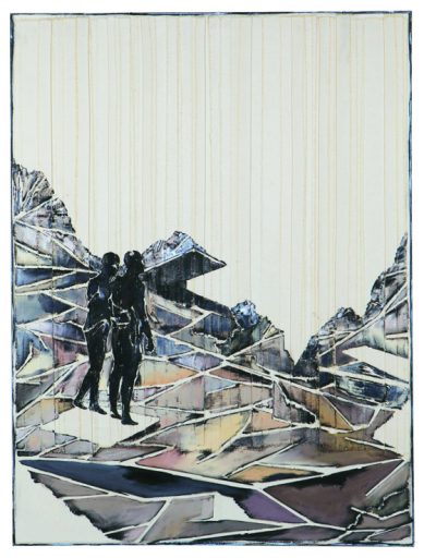 Christofer Kochs, Im Angesicht des Augenblicks, 2013, Öl und Tusche auf gefalt. Leinwand, 160 x 120 cm, Preis auf Anfrage, koc012kü, 