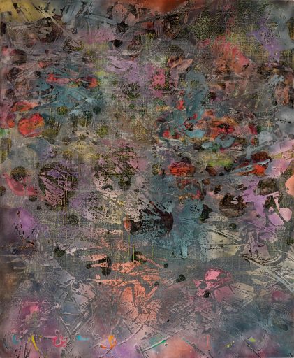 Philipp Zörndlein, 0707`16, 2016, Öl, Lack, Tusche, Acryl und Papier auf Holz 170 cm x 140 cm, Preis auf Anfrage, Galerie Cyprian Brenner