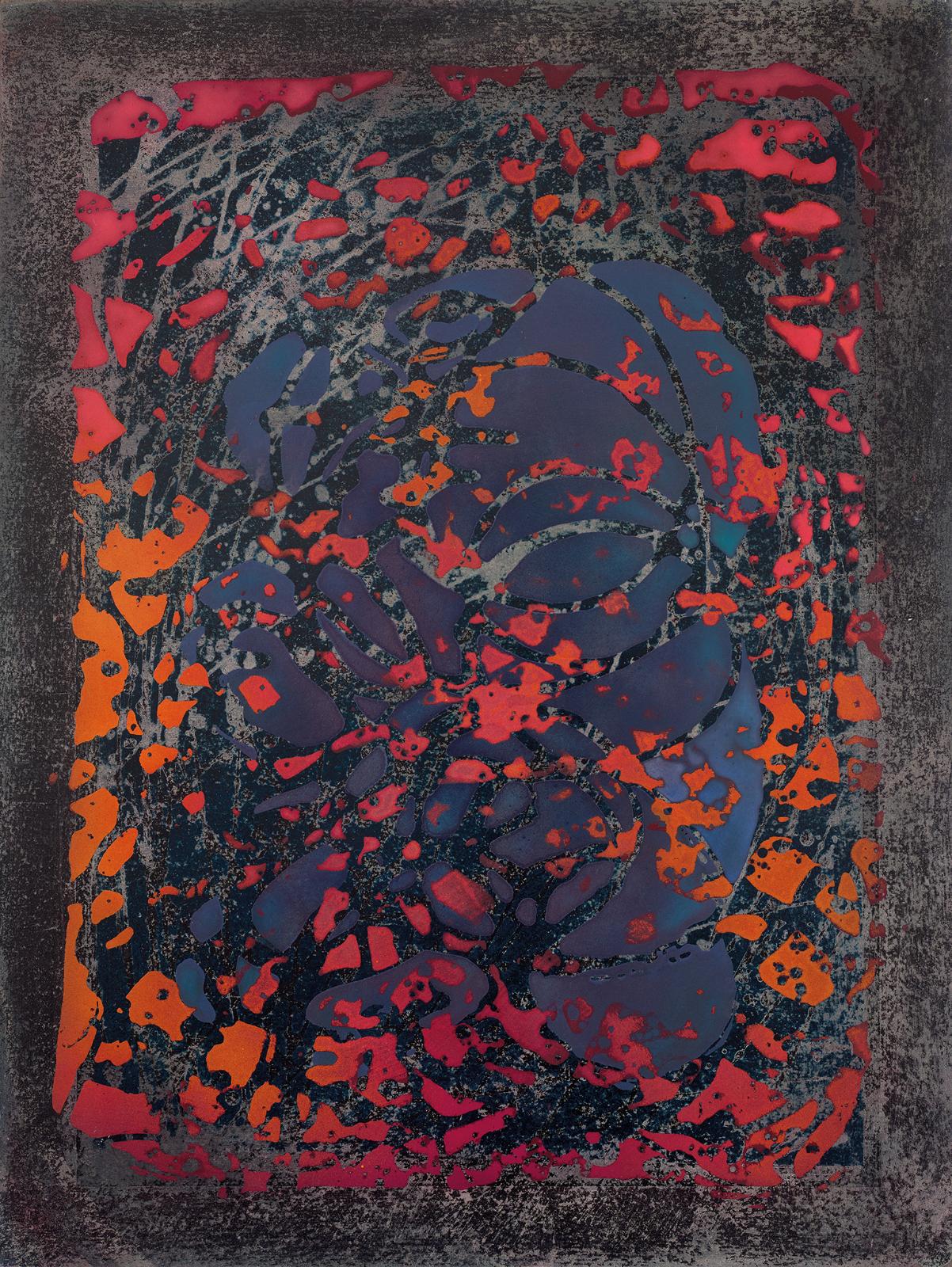 Philipp Zörndlein Blumen für Papa, 2019, Öl, Lack Tusche und Acryl auf Holz, 80 cm x  60cm, Preis auf Anfrage, Galerie Cyprian Brenner