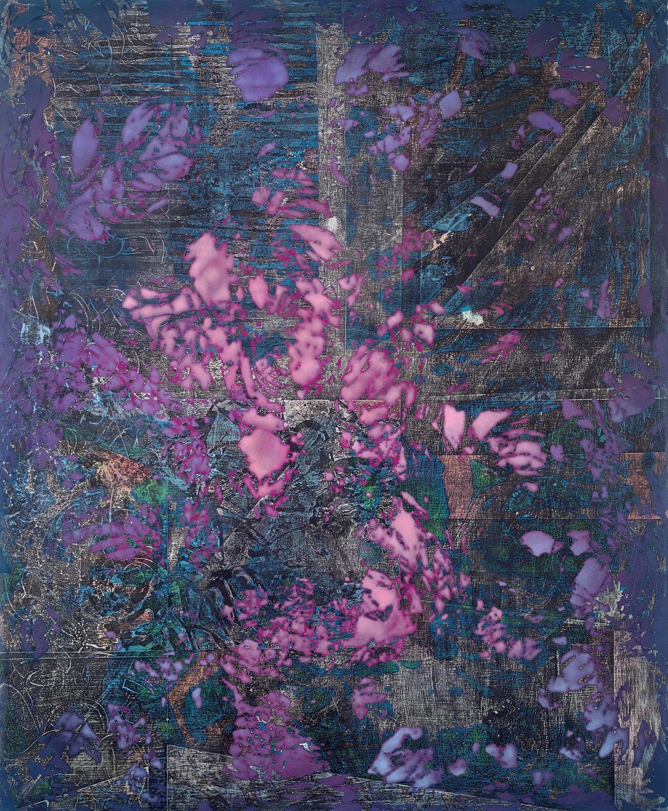Philipp Zörndlein, O.T, 2019, Öl, Lack, Tusche und Acryl auf Holz, 160 cm x 130 cm, Preis auf Anfrage, Galerie Cyprian Brenner