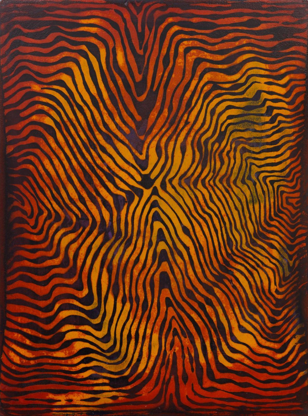 Philipp Zörndlein, 2021, Öl, Lack, Tusche und Acryl auf Holz, 40 x 30 cm, Preis auf Anfrage