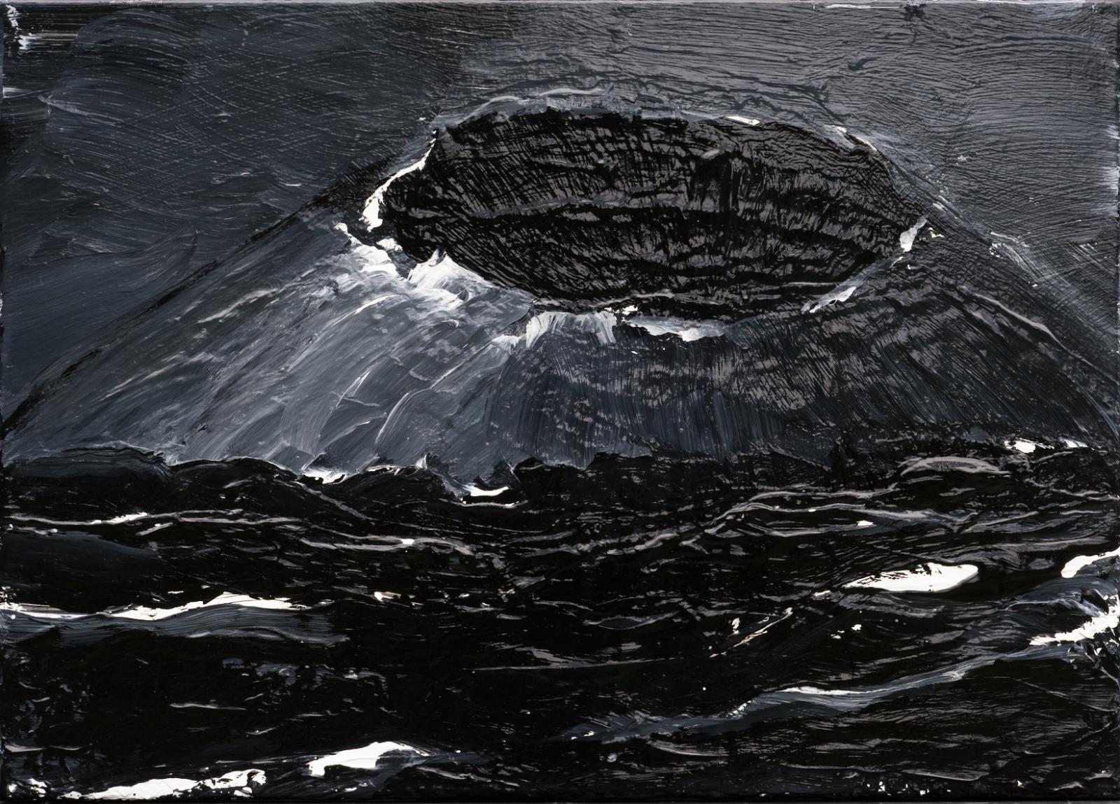 Werner Knaupp, Westmännerinseln, 12.04.2011, Acryl auf Leinwand, 50 cm x 70 cm, Preis auf Anfrage, Galerie Cyprian Brenner
