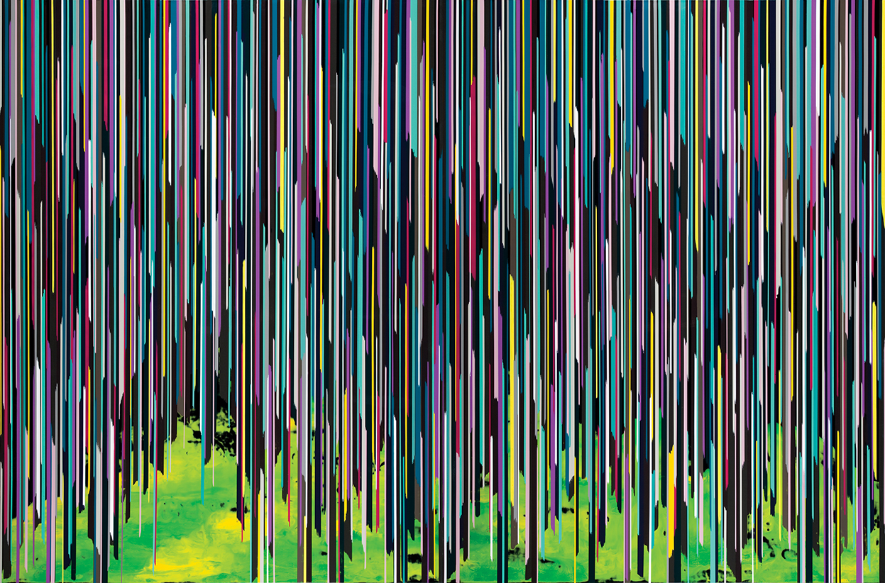Stefan Schiek, Ur, 2016, Glanzlack auf Aluminium, 200 cm x 300 cm, Preis auf Anfrage, Galerie Cyprian Brenner