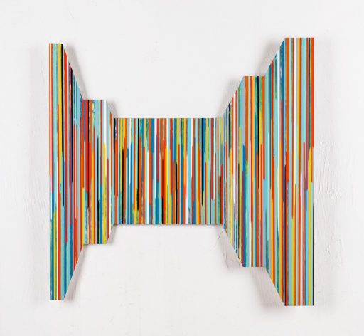 Stefan Schiek, WARFOLD #6, 2924, Glanzlack auf Aluminium, 80 cm x 70 cm, Preis auf Anfrage, Galerie Cyprian Brenner