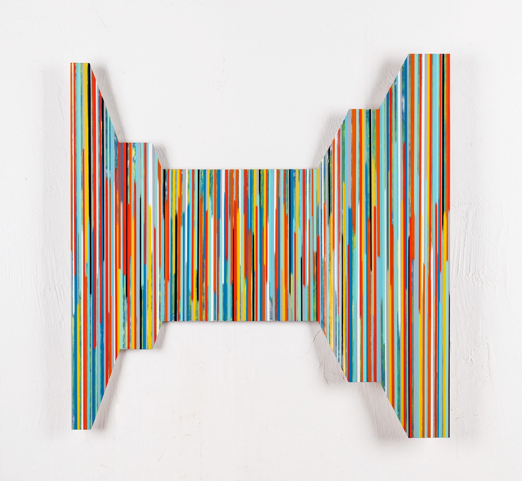 Stefan Schiek, WARFOLD #6, 2924, Glanzlack auf Aluminium, 80 cm x 70 cm, Preis auf Anfrage, Galerie Cyprian Brenner