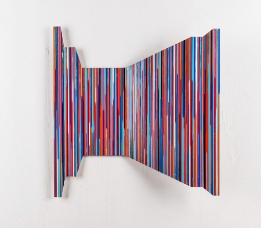 Stefan Schiek, WARFOLD #8, 2025, Glanzlack auf Aluminium, 80 cm x 70 cm, Preis auf Anfrage, Galerie Cyprian Brenner