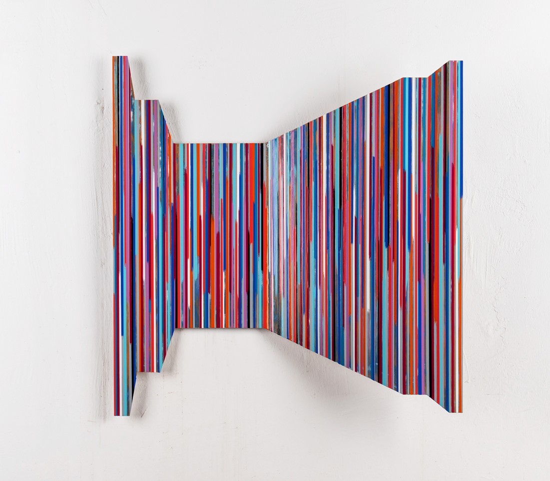 Stefan Schiek, WARFOLD #8, 2025, Glanzlack auf Aluminium, 80 cm x 70 cm, Preis auf Anfrage, Galerie Cyprian Brenner