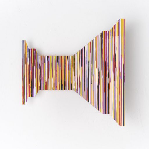Stefan Schiek, WARFOLD #2, 2019,  Glanzlack auf gefaltetem Aluminium, 60 x 60 cm, Preis auf Anfrage