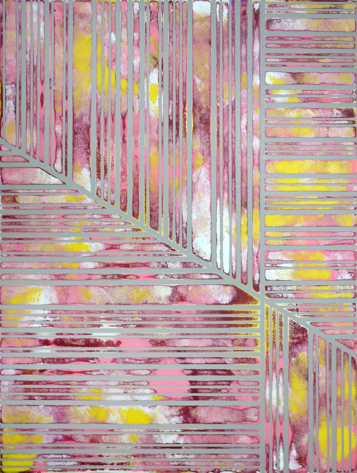 Stefan Schiek, WARSTRIPES (LG), 2020, Lackfarbe auf Aluminium, 40 x 30 cm, Preis auf Anfrage