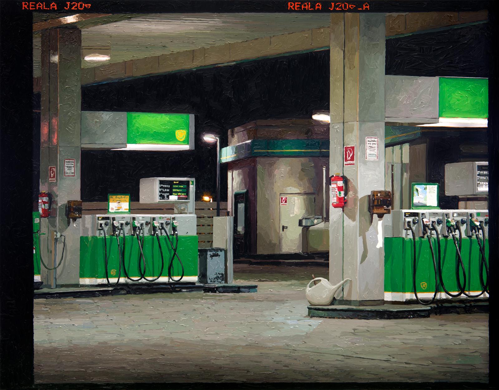 Marc Lüders, Tankstelle 537-1-2, 2004, Öl auf Fuji Archive Chrystal Paper, 97 x 123 cm, Preis auf Anfrage, Galerie Cyprian Brenner