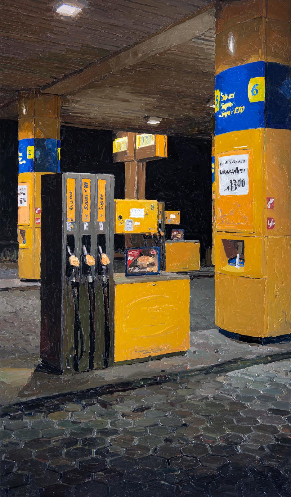 Marc Lüders, Tankstelle 894-3-1, 2020, Öl auf Fuji Archive Chrystal Paper, 120 x 70 cm, Preis auf Anfrage; Galerie Cyprian Brenner