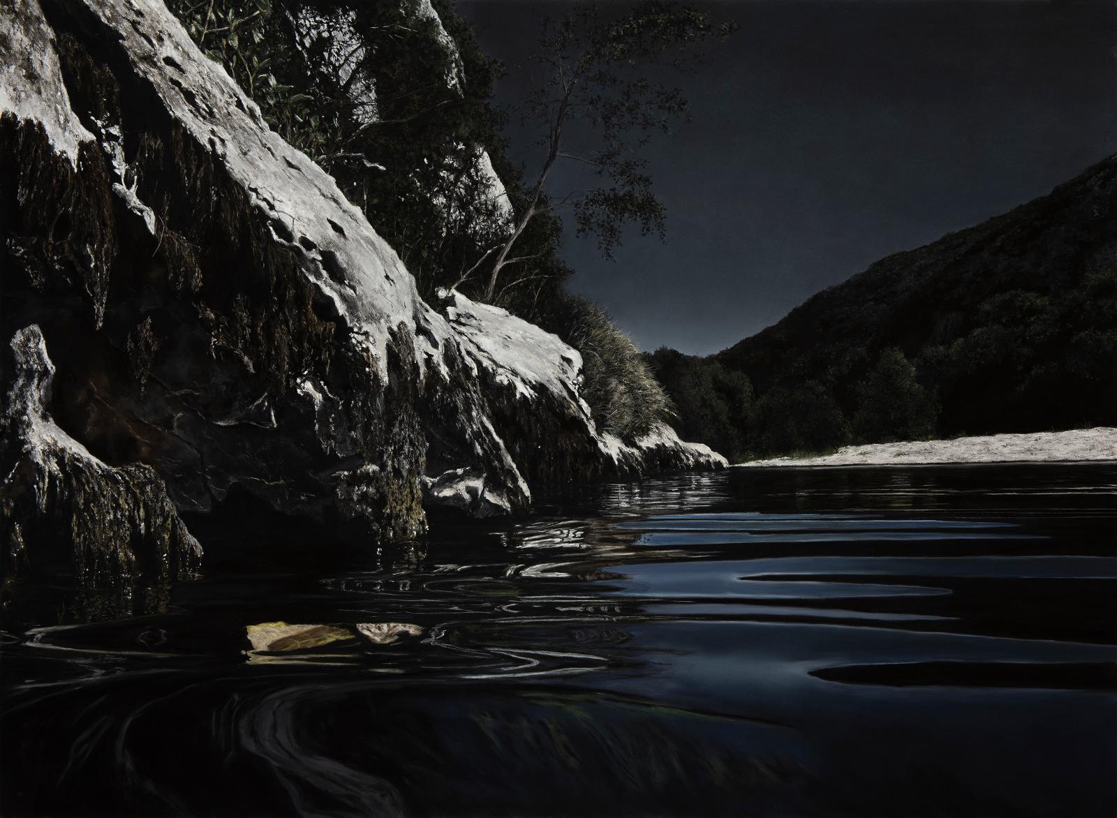 Gerlinde Zantis, Dépt 07/La Cèze II, 2022, Pastell, 110 cm x 150 cm, Preis auf Anfrage, Galerie Cyprian Brenner