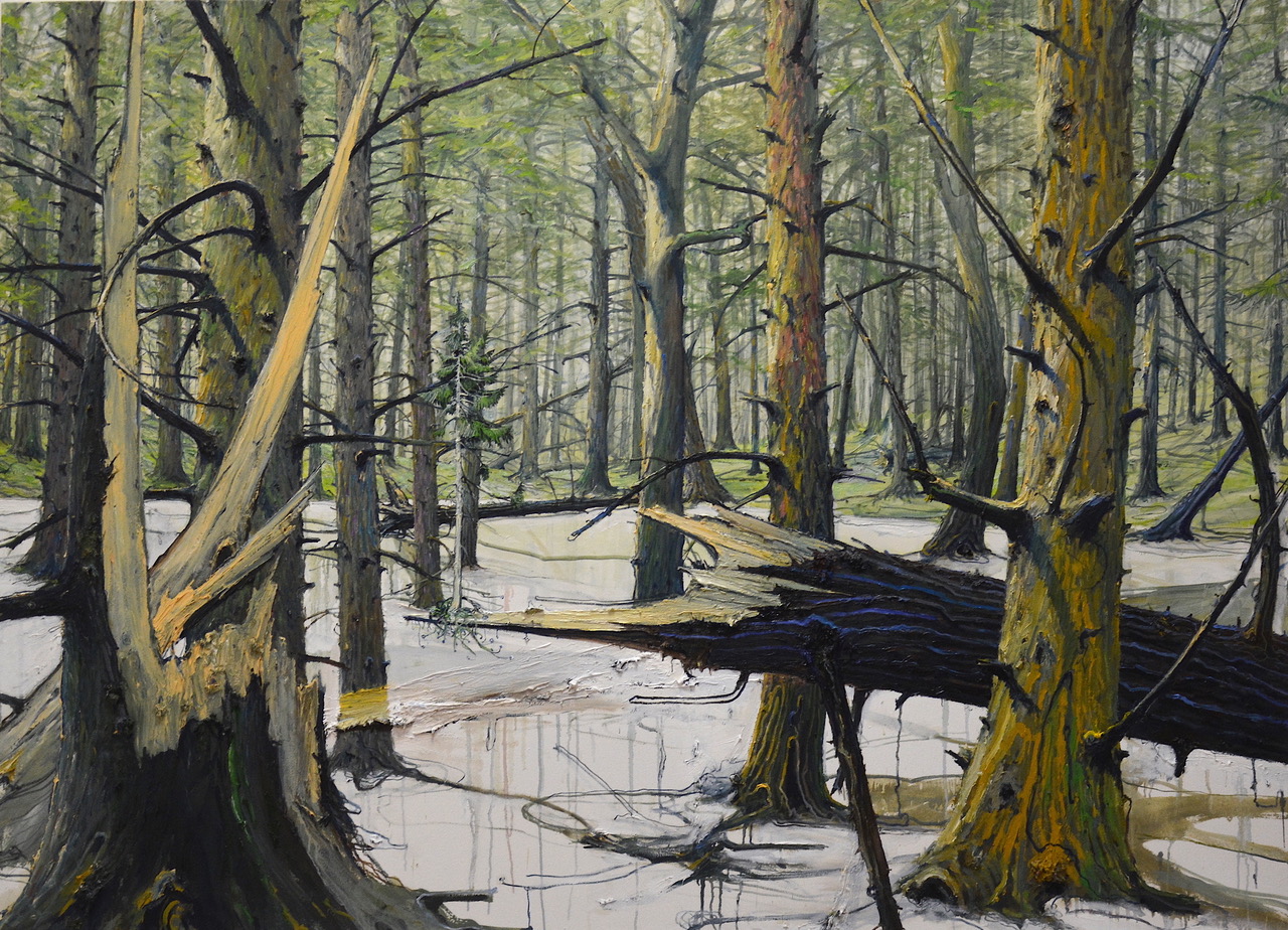 Helge & Saxana, Baumportrait Nr. 1, 2022, Öl auf Leinwand, 130 cm x 180 cm, Preis auf Anfrage, Galerie Cyprian Brenner