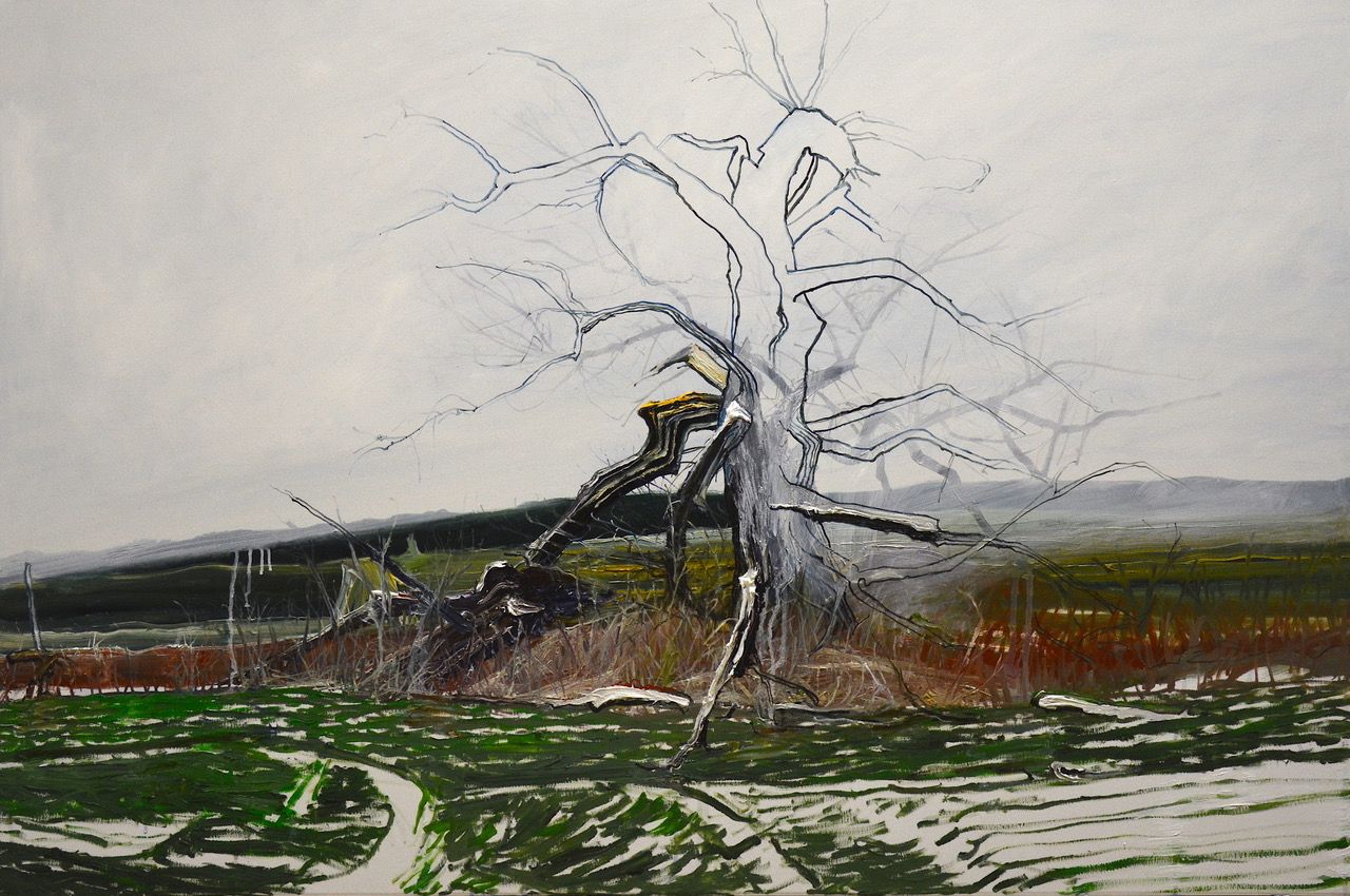 Helge & Saxana, Baumportrait Nr. 2, Du, 2022 , Öl auf Leinwand , 80 cm x 120 cm, Preis auf Anfrage