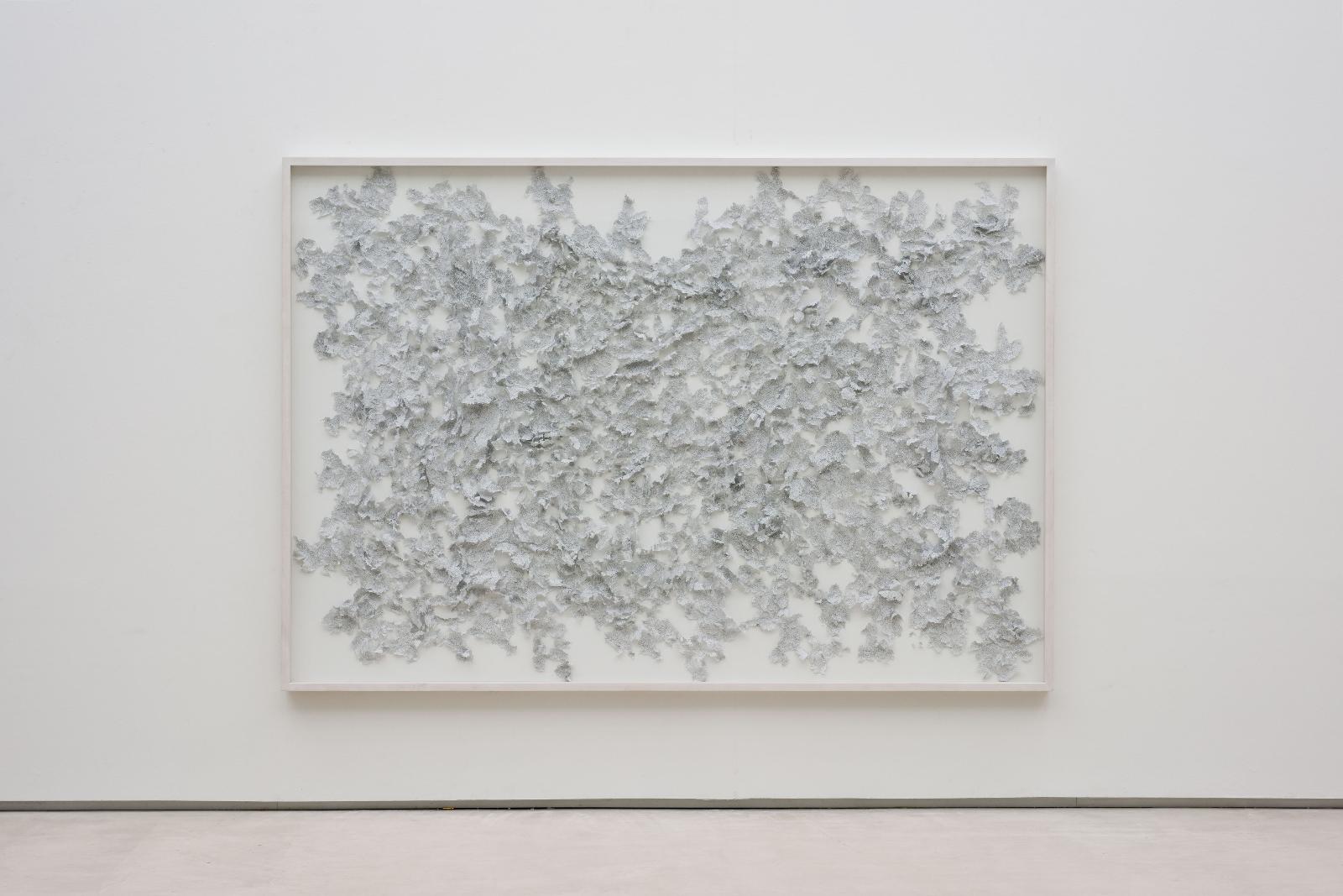 Martin Bruno Schmid, Bohrzeichnung #1/09, 2009, Bleistiftbohrung in Papier, 190 cm x 270 cm, verkauft!