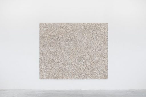 Martin Bruno Schmid, Bohrstück, 2018, Acryl, Gipskarton, Bohrung, 200 × 240 cm, verkauft!