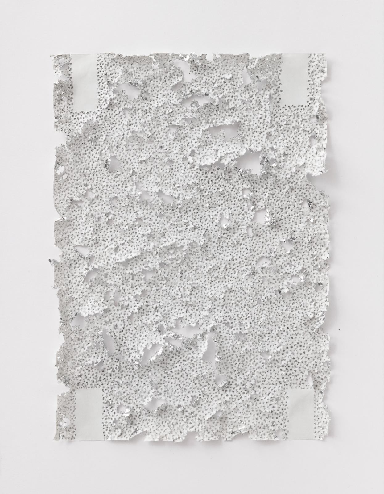 Martin Bruno Schmid, Bleistiftspitze in Papier #1, 2020, Bleistift in Papier, 41 × 31 cm, verkauft!