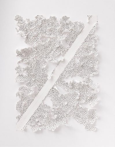 Martin Bruno Schmid, Bleistiftspitze in Papier #20, 2020, Bleistift in Papier, 41 × 31 cm, Preis auf Anfrage