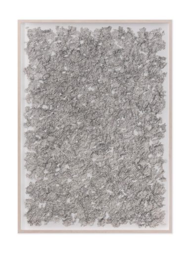 Martin Bruno Schmid, Bohrzeichnung, 2012, Bleistiftbohrung in Papier, 143 × 103 cm, Preis auf Anfrage