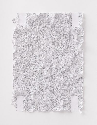 Martin Bruno Schmid, Bleistiftspitze in Papier #3, 2020, Bleistift in Papier, 41 × 31 cm, Preis auf Anfrage