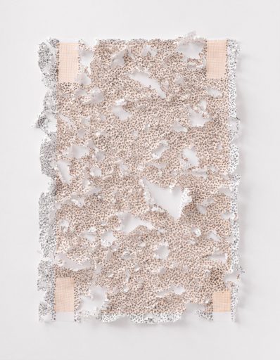 Martin Bruno Schmid, Bleistiftspitze in Papier #4, 2020, Bleistift in Papier, 41 × 31 cm, Preis auf Anfrage