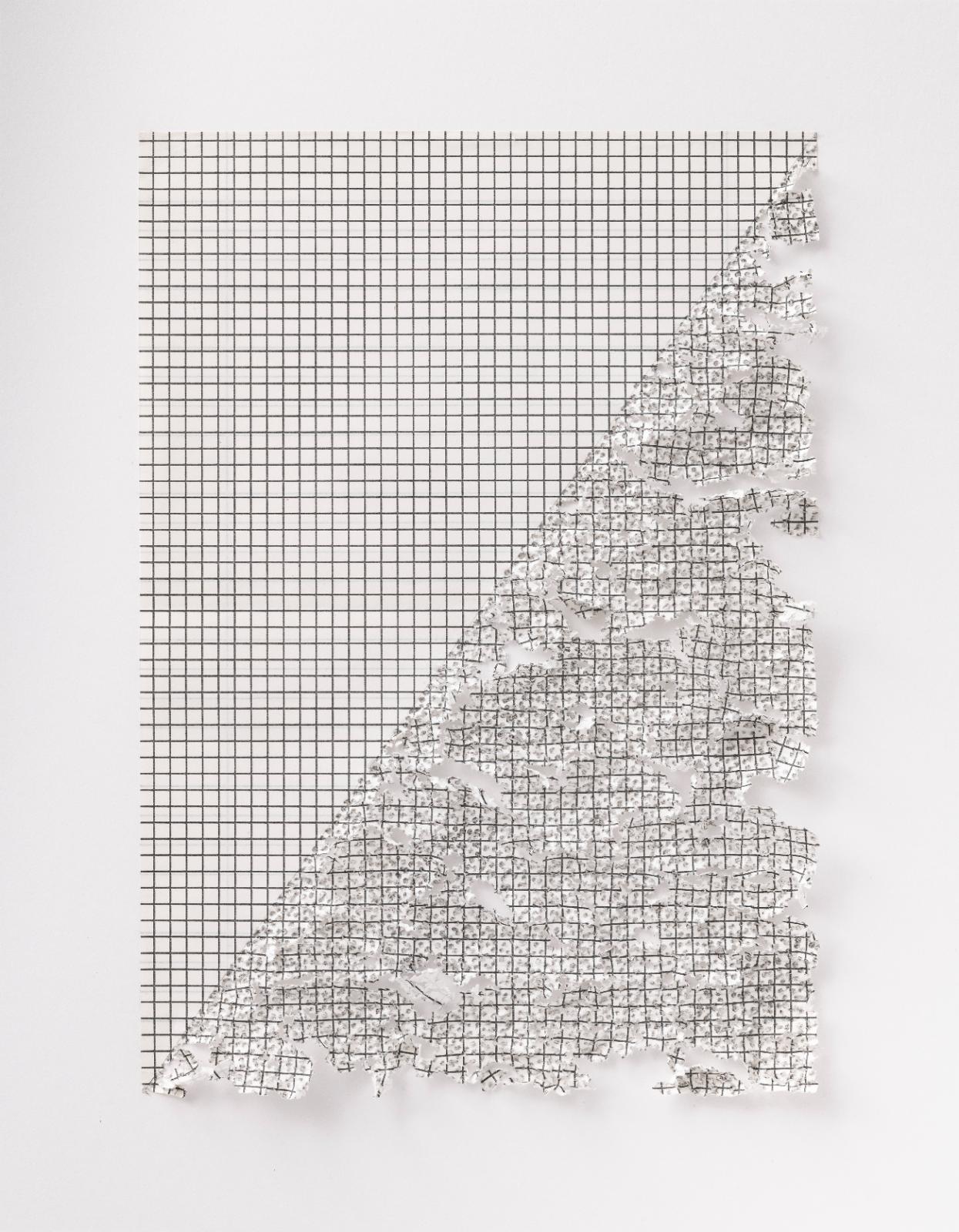 Martin Bruno Schmid, Bleistiftspitze in Papier #14, 2020, Bleistift in Papier, 41 × 31 cm, verkauft!