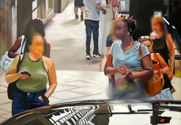 Werner Fohrer, 126 E 42nd St NYC (Streetview), 2022, Öl auf Leinwand, 90 cm x 130 cm, Preis auf Anfrage, SüdWestGalerie