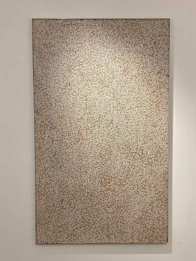 Martin Bruno Schmid, Bohrstück, 2018, Acryl, Gipskarton, Bohrung, 200 x 120 cm, Preis auf Anfrage