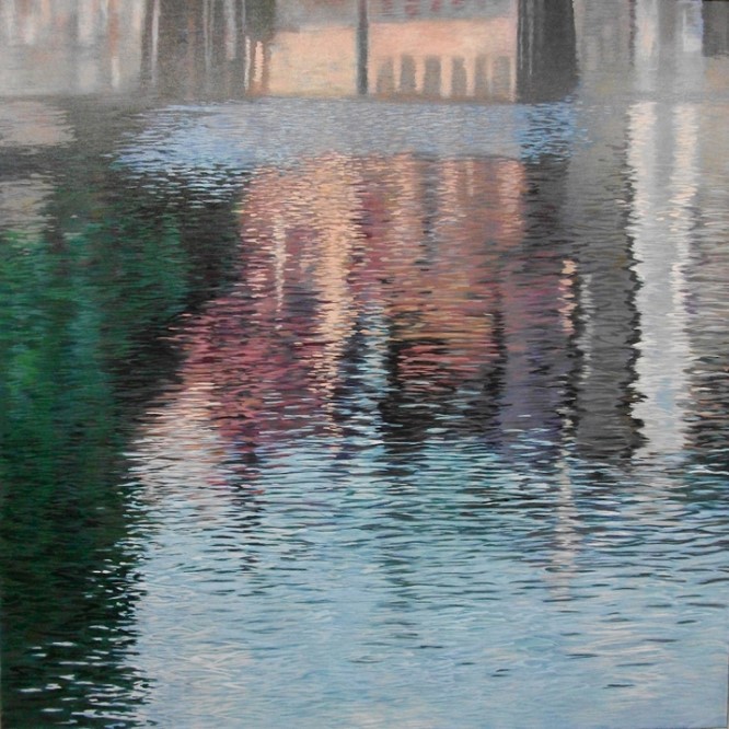 Werner Fohrer, Waterface I, 2010, Acryl auf Leinwand, 150 cm x 150 cm, Preis auf Anfrage, SüdWestGalerie