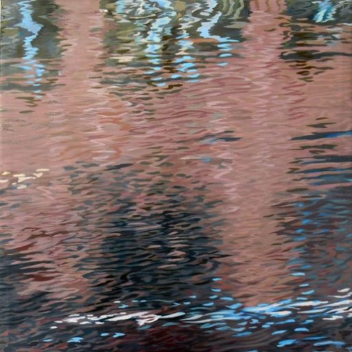 Werner Fohrer, Waterface IV, 2017, Öl auf Leinwand, 65 cm x 65 cm, Preis auf Anfrage, SüdWestGalerie