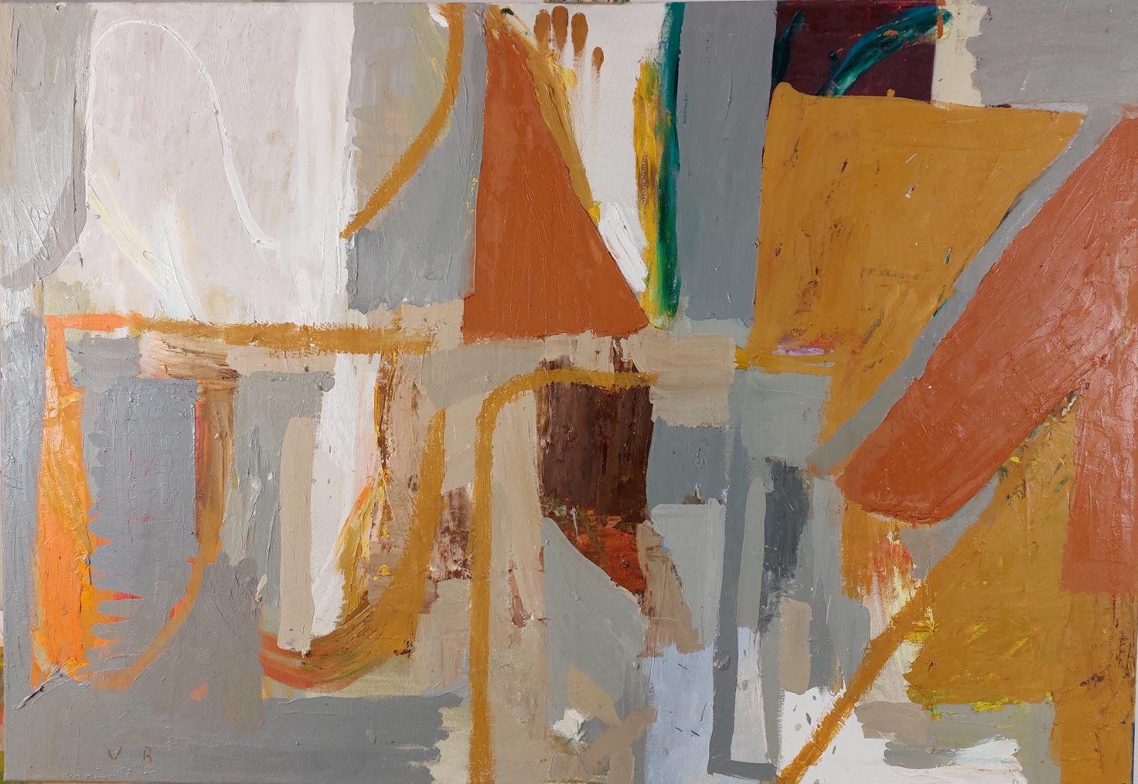 Ulrich Brauchle, Aufbau, 2023, Öl auf Leinwand, 90 cm x 130 cm, Preis auf Anfrage, SÜDWESTGALERIE