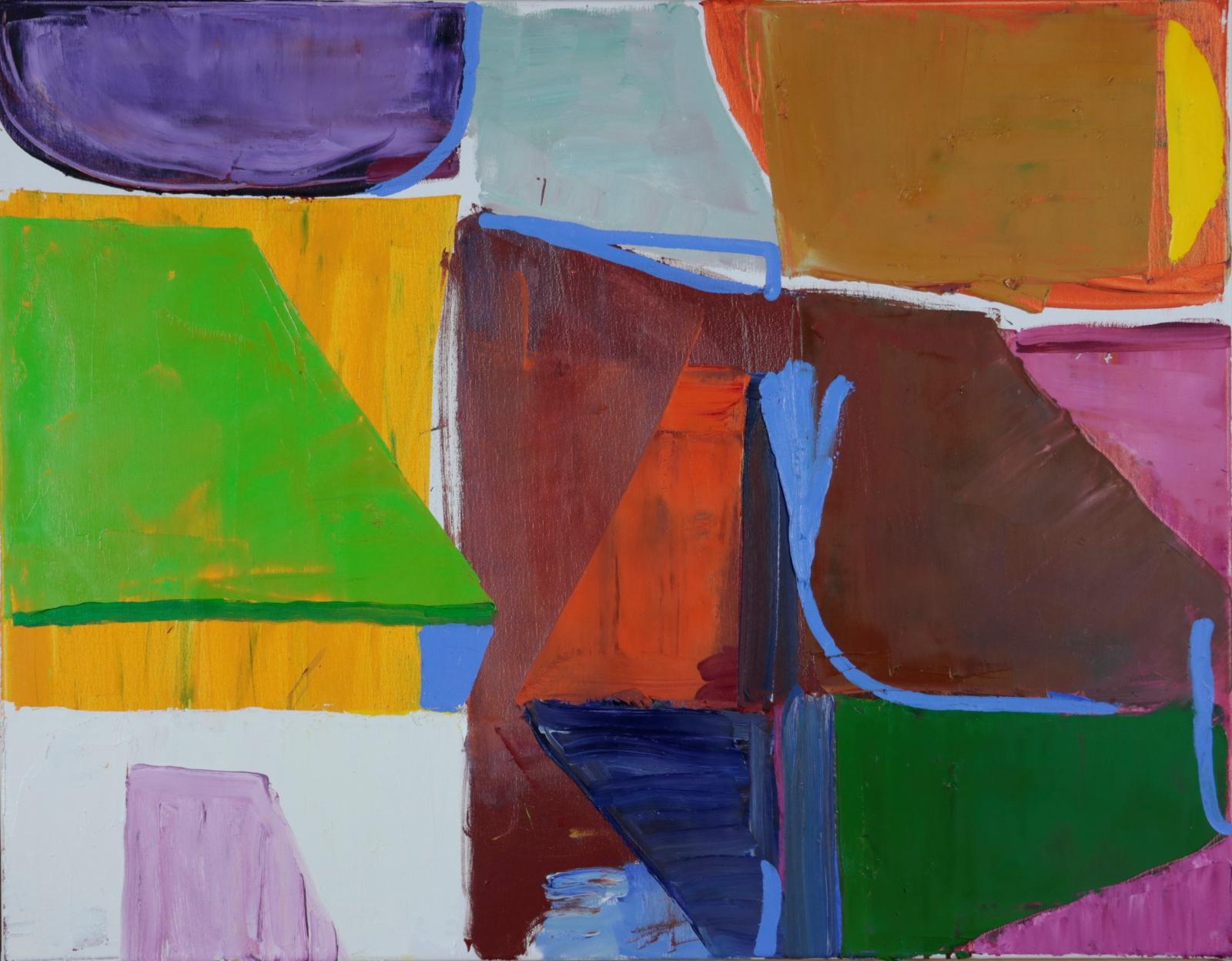 Ulrich Brauchle, Blaue Blume, 2017, Öl auf Leinwand, 70 cm x 90 cm, Preis auf Anfrage