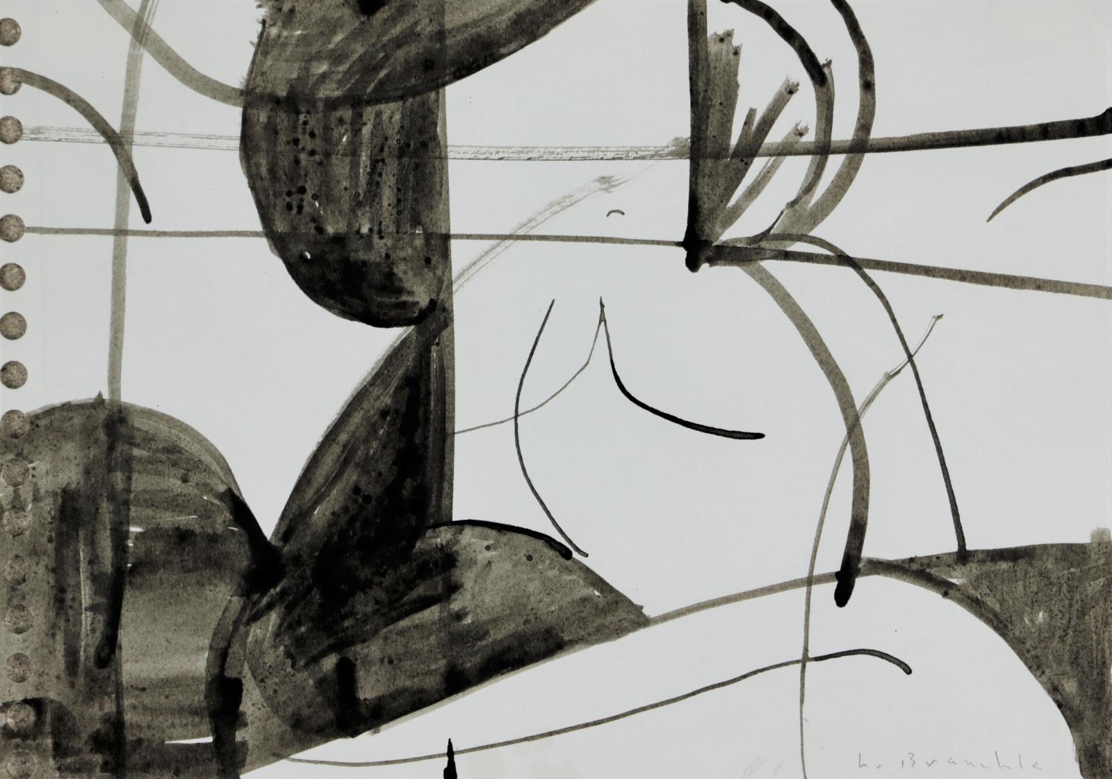 Ulrich Brauchle, Horizont, 2020, Tusche auf Papier, 21 cm x 30 cm, Preis auf Anfrage