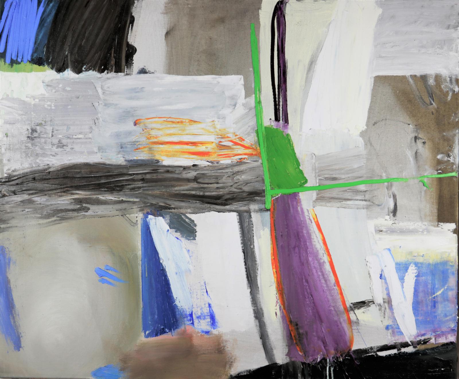 Ulrich Brauchle, Komposition, 2019, Öl auf Leinwand, 100 cm x 120 cm, Preis auf Anfrage