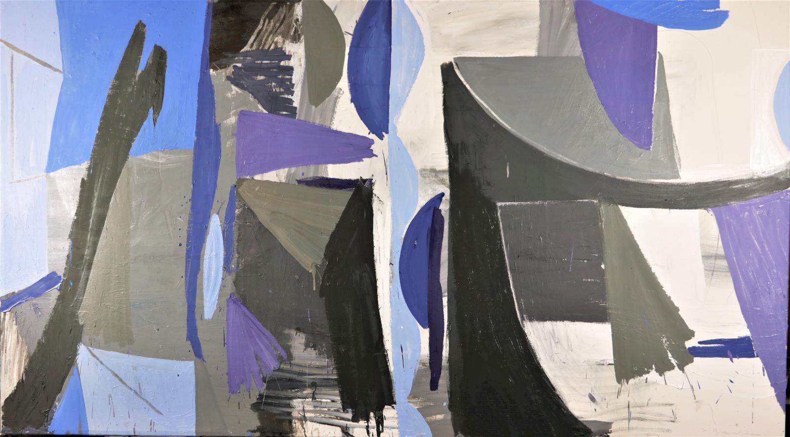 Ulrich Brauchle, Komposition, 2020, Öl auf Leinwand, 123 cm x 223 cm, Preis auf Anfrage