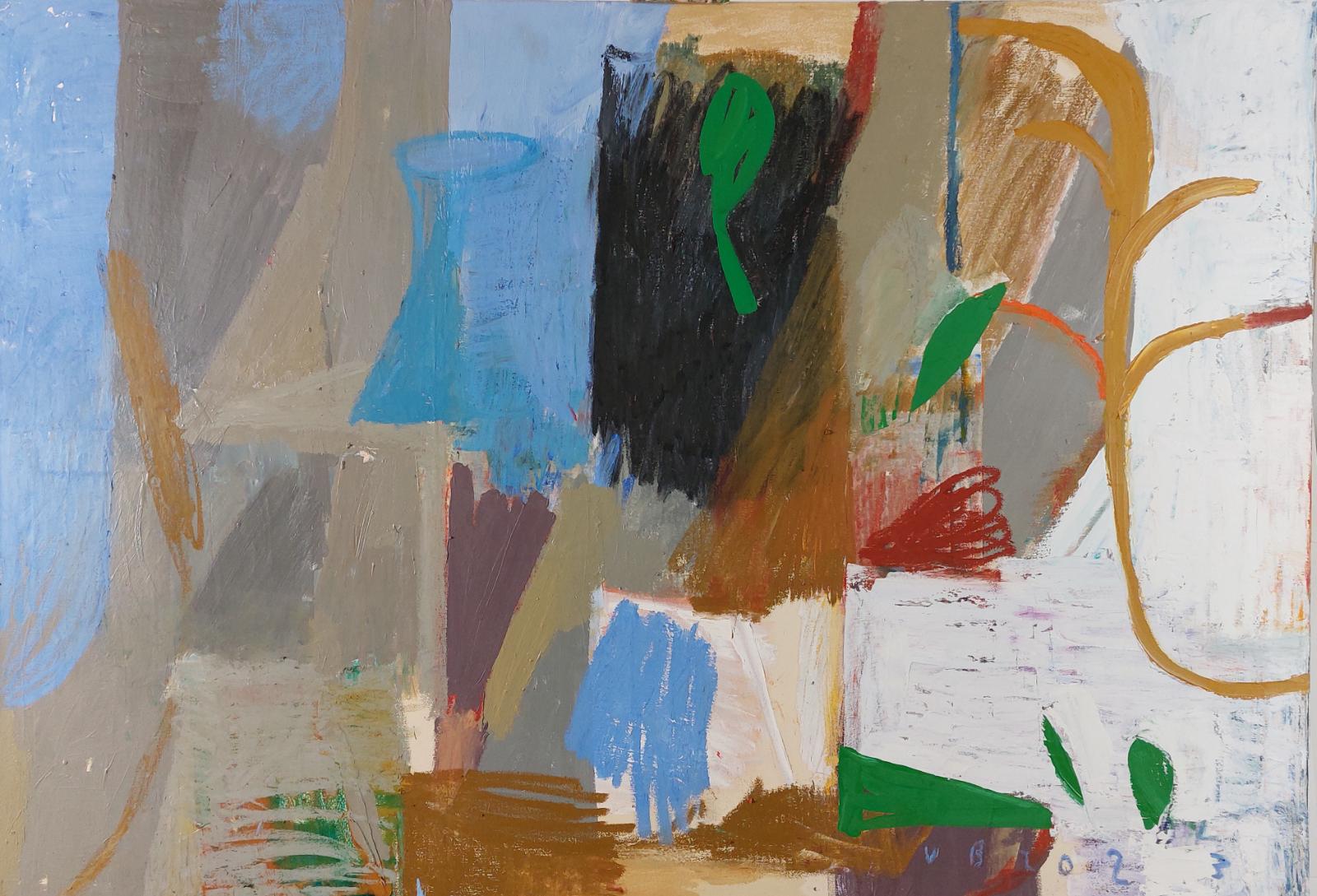 Ulrich Brauchle, Vase, 2023, Öl auf Leinwand, 90 cm x 130 cm, Preis auf Anfrage, SÜDWESTGALERIE