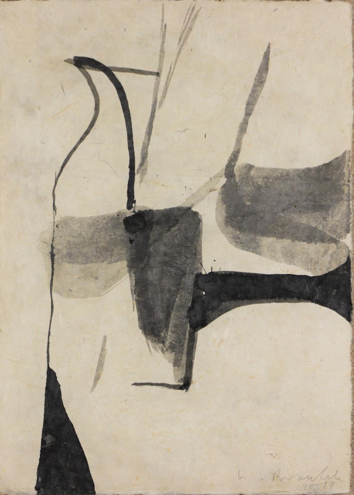 Ulrich Brauchle, Vase, 2019, Tusche auf Japanpapier, 32 cm x 23 cm, Preis auf Anfrage