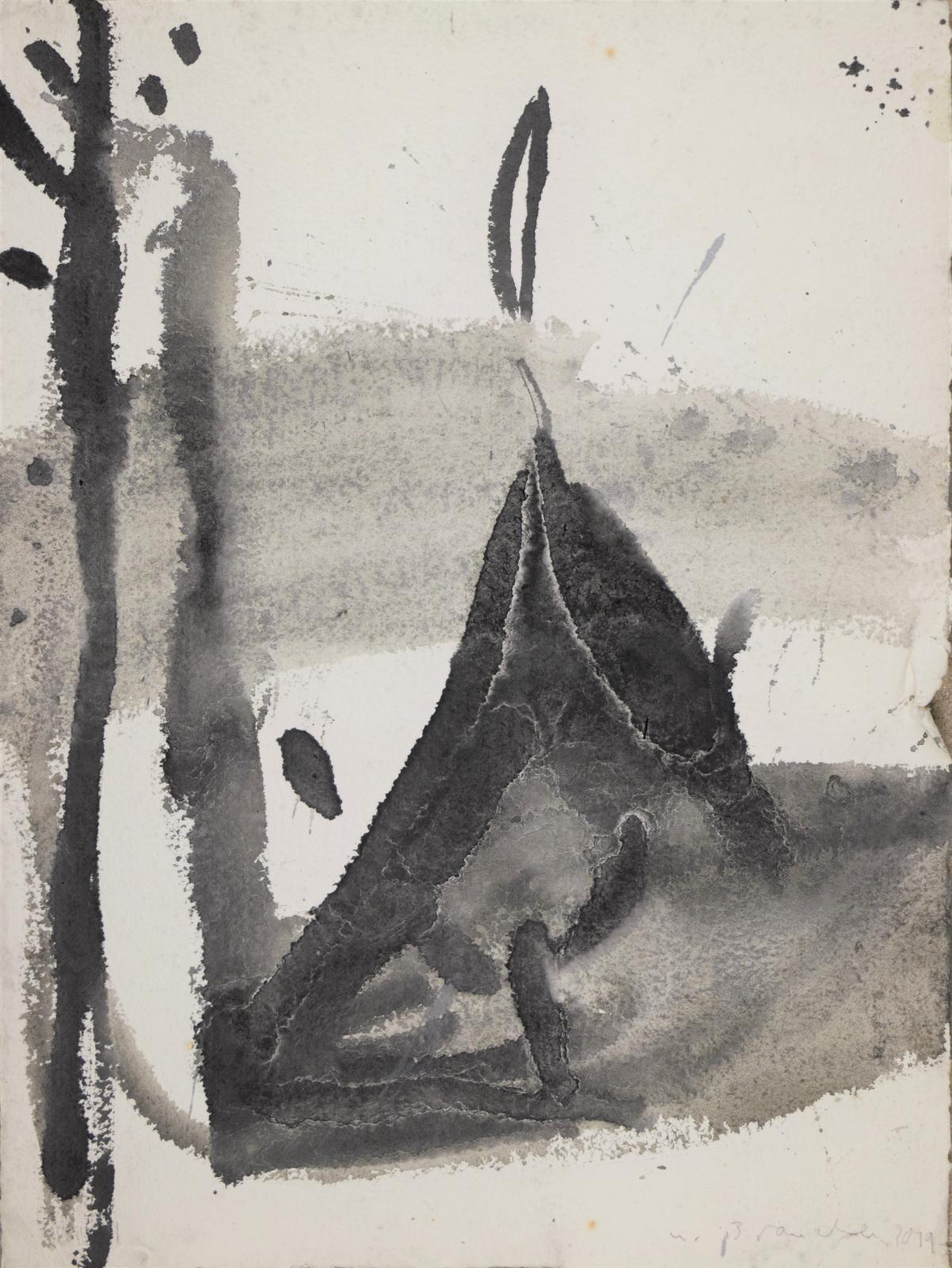 Ulrich Brauchle, Zenit, 2019, Tusche auf Bütten, 56 cm x 42 cm