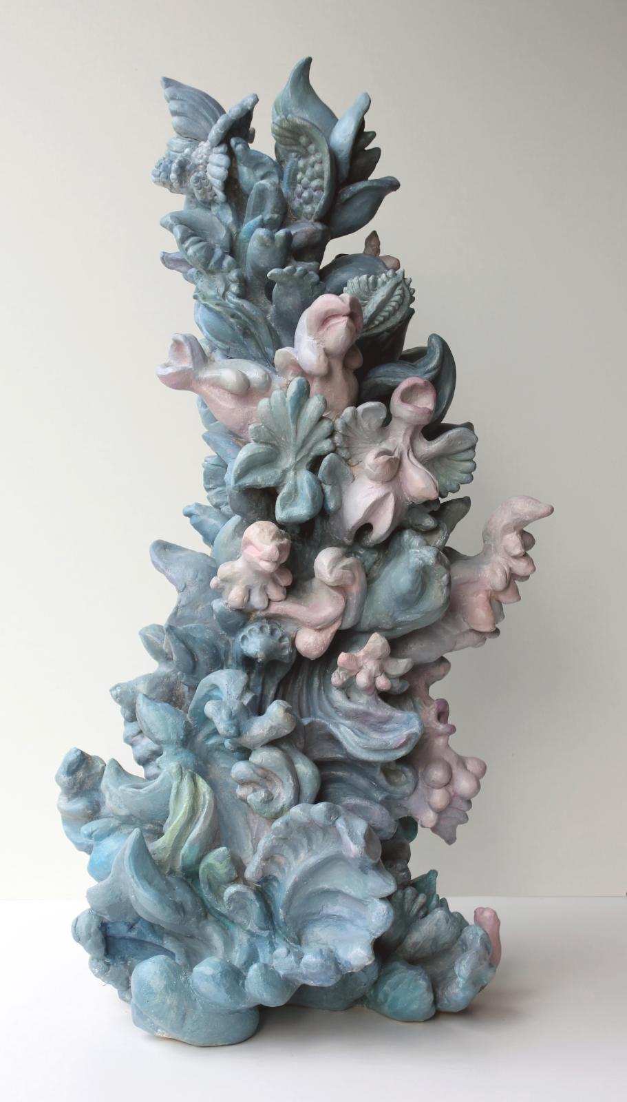 Miriam Lenk, Blaue Pflanze, 2013, Keramik, 71 cm x 35 cm x 33 cm, Preis auf Anfrage