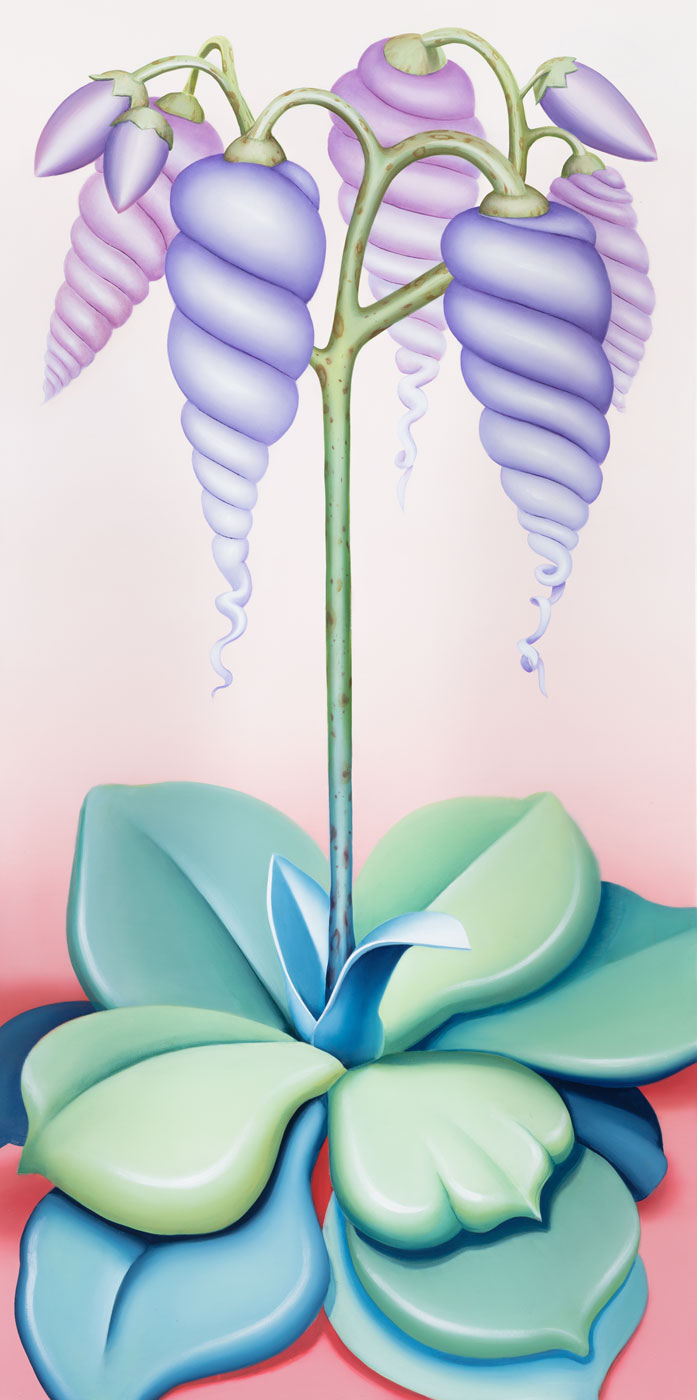 Mona Broschár, Ursprung, 2020, Acryl und Öl auf Leinwand, 220 cm x 110 cm, - verkauft!